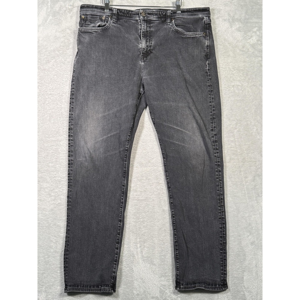 Revtown Jeans Mens 40x32 Gray Black Wash Automatic Stretch‎ Denim Straight Fit